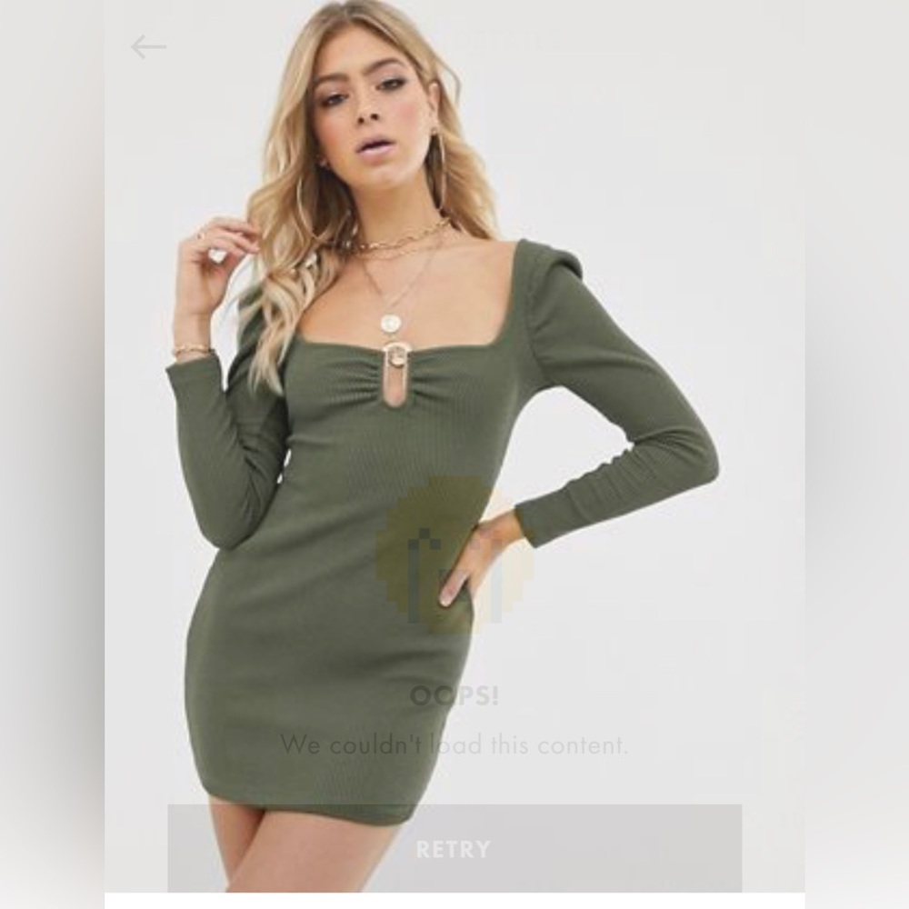 Gold bar mini dress